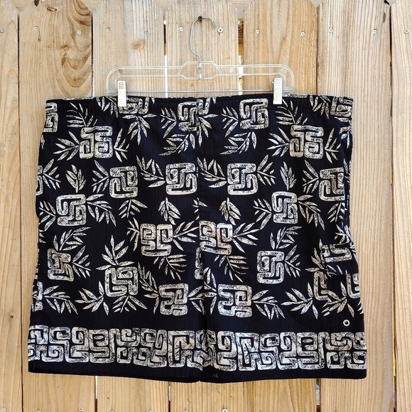 VTG NATURAL LIFE Black and White Swim Trunks - Fits like XXL or 3XL 46" Waist - Picture 2 of 13